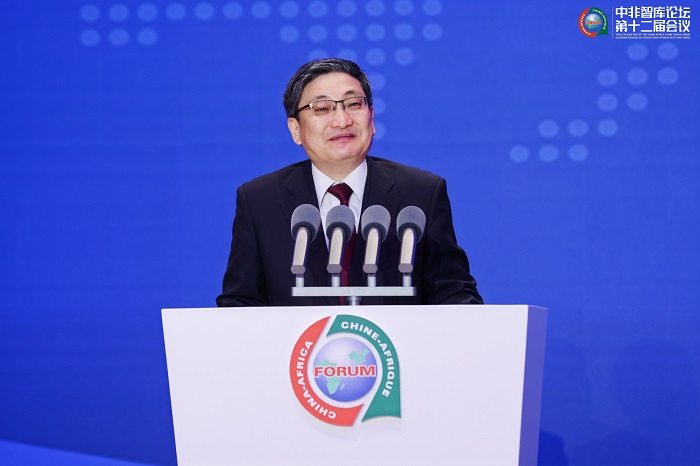 中國政府非洲事務(wù)特別代表劉豫錫在中非智庫論壇第十二屆會(huì)議開幕式上發(fā)表致辭。主辦方供圖
