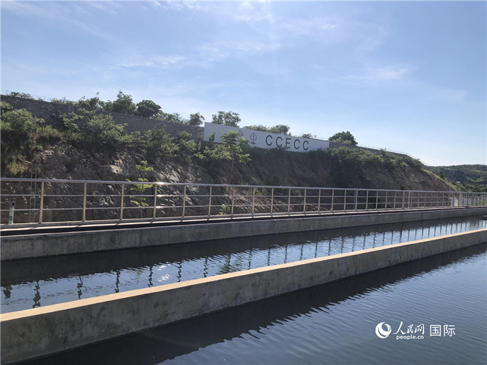 由中國土木工程（贊比亞）有限公司承建的卡夫河供水項目。人民網記者 黃培昭攝